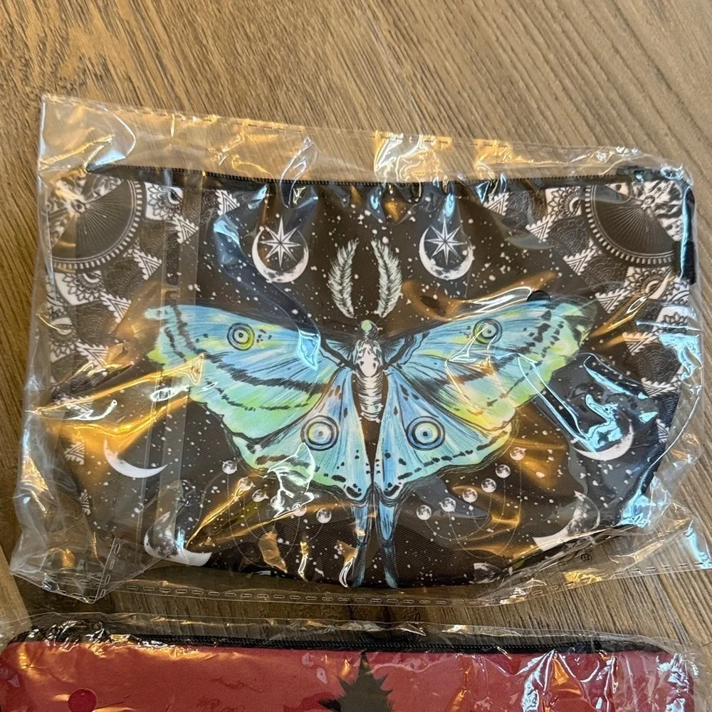 Set of 2 Graphic zipper pouch